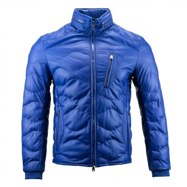 Heinz Bauer Leather Jacket Nürburg True Blue