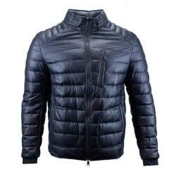 Heinz Bauer Leather Jacket Speedster Navy Blue