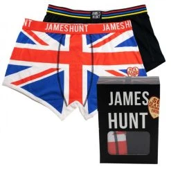 James Hunt Boxer Shorts Helmet + Union Jack Double Pack