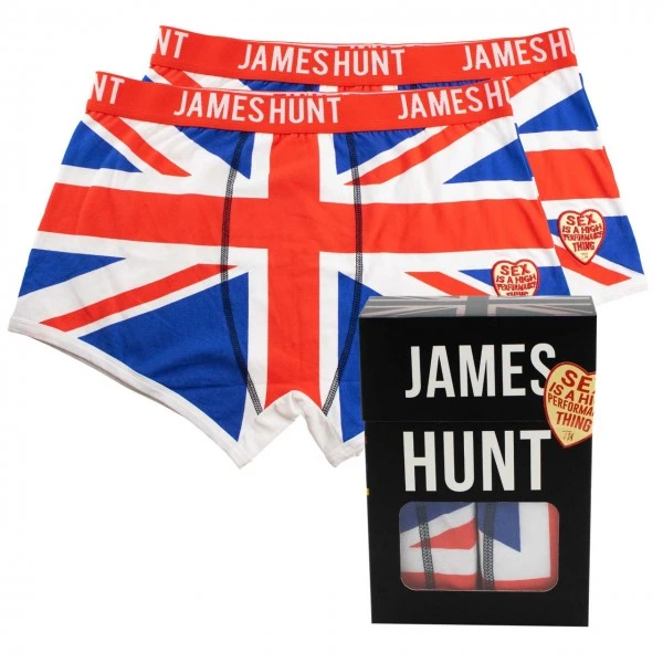 James Hunt Boxer Shorts Union Jack Double Pack