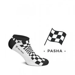 Pasha Low Socks Black/white